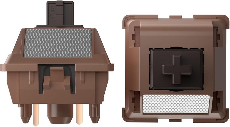 DUROCK Mocha Chocolate T1 Switches, Full POK T1 Tactile Switch 62g Long Spring, Light Diffuser 5 Pins Lubed Mechanical Keyboard Switches (70pcs) - Image 2